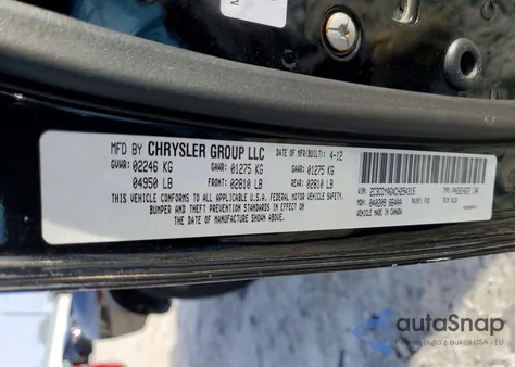 2012 Dodge Challenger Sxt из США, поврежденный, VIN 2C3CDYAGXCH254315